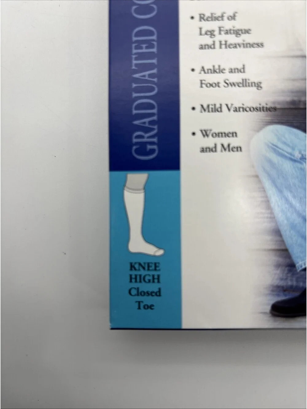 Set 2 (black & Ivory) Activa Soft Fit Knee High Closed Toe 20-30mmHg, Large NEW